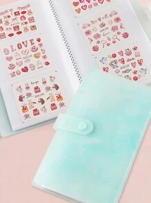 120 孔空相册美甲贴纸收纳册收藏整理卡展示架展示容器（不含贴纸）