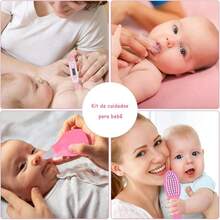 Essential Baby Care Kit For Newborns-Complete Set Nail Hair And Health 13Pcs - Rosa - Ver 5