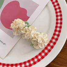 2pcs Handmade Jasmine Flower Hair Clips Side-Swept Bangs & Hair Accessory - Multicolor - View 10