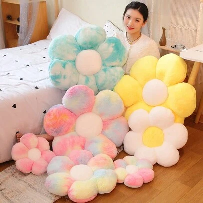1pc Floral Plush Seat Cushion, Bedroom Decor, Window, Sofa, Chair, Flower Shaped Throw Pillow, Christmas Gift Toys, Pillow, Flower Pillow