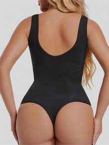 Women's Tummy Tuck Body Tightening One-Piece Shapewear - Black - View 2