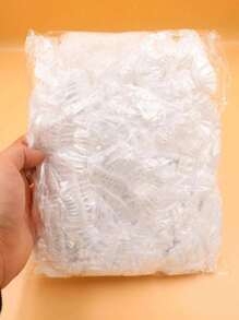 50 件/100 件一次性防水浴帽，浴室弹性浴帽。防止头发沾染油烟、水、灰尘、浴帽、发帽