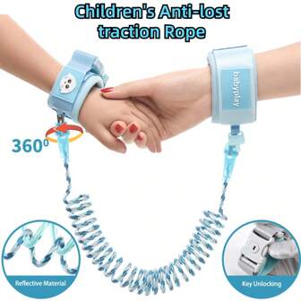Children's Anti-Lost Traction Rope, Parent-Child Outdoor Shopping And Travel Protection Bracelet, Baby Anti-Lost Rope Reflective Material With Key, Outdoor Travel Mothers Are More At Ease