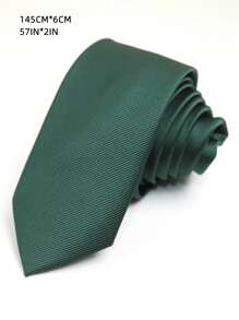 1 条深绿色手工领带，适合日常、派对、商务使用，可作为男士领带礼物 - 彩色 - 查看 5