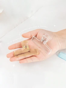 1pc Transparent Air-Sense Plastic Acrylic Clip Ins Style Student Stationery Jelly Clip File Account Clip Long Tail Clip Multi-Function Photo Clip / Creative Office Stationery Test Paper Clip Office Supplies Invoice Storage Clip School Supplies School Supplies For School Folder Back To School