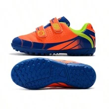 Giày bóng đá trẻ em, giày bóng đá sân cỏ nhân tạo TF cho trẻ em, giày bóng đá có quai dán, thích hợp cho bé trai và bé gái dưới 12 tuổi. - Xanh đậm - Xem 5