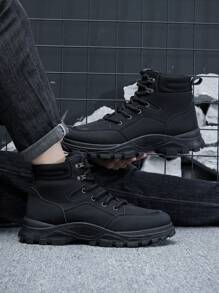 Stivali da trekking da uomo all'aperto Scarpe da trekking allacciate Scarpe da lavoro comode Scarpe da arrampicata da uomo