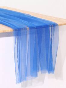 1 件 2 米长宝石蓝色纱帘多用途派对背景纱，家居装饰，婚礼生日性别揭示节日活动派对房间桌面装饰摄影背景 DIY 装饰，室内室外楼梯椅背装饰，圣诞节派对房间桌面装饰桌布桌旗，圣诞树装饰，同样适合搭配金属拱形支架，圣诞节 - 寶石藍 - 查看 10