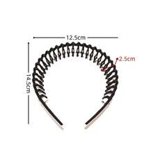 1pc Women Muted Color Wavy Textured Simple French Headband For Daily Use - Multicolor - View 4