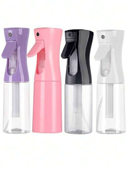 连续喷雾瓶，适用于头发 200ml 1 件家庭必需品喷雾瓶，用于清洁空超细水雾喷雾器，用于发型设计花园植物卷发香水等，粉色配件，美发工具