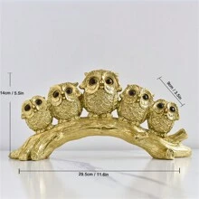 1件猫头鹰树脂工艺品摆件可爱大眼复古猫头鹰网红丑猫头鹰小雕塑家居装饰小摆件
