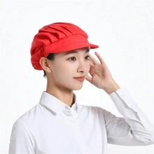 女士帽子,防油透气厨房烹饪厨师帽,防油烟防脱发卫生帽,可调节工作帽 - 彩色 - 查看 10