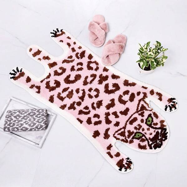DeramHy home DeramHy Home 1 Piece Cute Tiger Bath Mat For Bathroom, Cute Tiger Cartoon Bath Mats Non Slip Animal Shaped Absorbent Bathtub Rug Bathroom Plush Shower Rugs Home Bathroom Decor Floor Carpet Outdoor Rug Door Mat Summer Bathroom Accessories Back To School