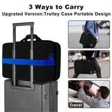 Hard Shell Travel Carrying Case For PS5, Portable Protective Playstation 5 Carry Bag Compatible With Console Controller Disc/Digital Edition, Base, Headset, Game Cards, Accessories Storage (Black) - Black - View 4