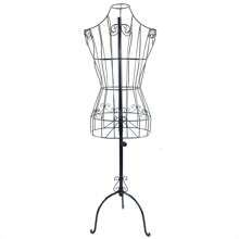YUNRUX Metal Tailor's Dummy, Iron Wire Mannequin Decorative Bust Tailor's Dummy Women's Bust Clothes Rack, Clothes Dummy Mannequin Female Women's Bust Clothes Rack - 黑色 - 查看 2