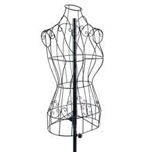 YUNRUX Metal Tailor's Dummy, Iron Wire Mannequin Decorative Bust Tailor's Dummy Women's Bust Clothes Rack, Clothes Dummy Mannequin Female Women's Bust Clothes Rack - 黑色 - 查看 6