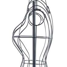 YUNRUX Metal Tailor's Dummy, Iron Wire Mannequin Decorative Bust Tailor's Dummy Women's Bust Clothes Rack, Clothes Dummy Mannequin Female Women's Bust Clothes Rack - 黑色 - 查看 8