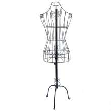 YUNRUX Metal Tailor's Dummy, Iron Wire Mannequin Decorative Bust Tailor's Dummy Women's Bust Clothes Rack, Clothes Dummy Mannequin Female Women's Bust Clothes Rack - 黑色 - 查看 5