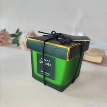 1pc 新款香薰香味蜡烛天然无烟大豆植物蜡燃烧蜡烛晚宴派对玻璃罐香味蜡烛女儿节日生日母亲节情人节礼物家庭宴会厅婚礼桌面装饰适用于疗愈心情除臭除臭清新空气