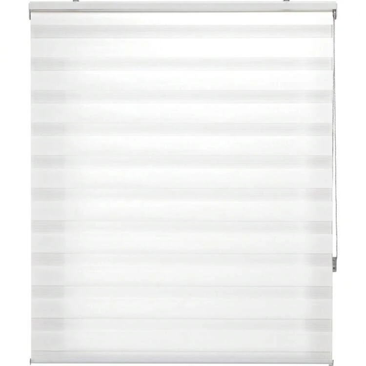 Ecommerc3 Custom Night And Day Roller Blind Size 105x180 - Night And Day Blind Fabric Size 102x175 - Night And Day Blind Easy Installation Beige - White - View 1