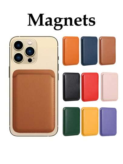 Magsafe 磁性卡夹 PU 皮革手机背贴外壳 适用于 iPhone
