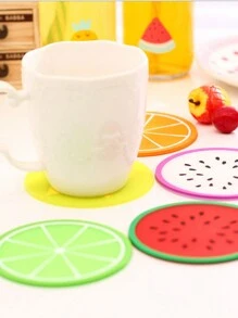 1/7 Cái Nhiều Màu Sắc Thạch Trái Cây Hình Tròn Coaster Chịu Nhiệt Cho Trà & Ly Cà Phê - Nhiều màu - Xem 5