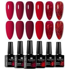 8ml 6Pcs/Set Gel Nail Polish Set Nude Pink Colors Gltter Semi Permanent Soak Off UV LED Nail Art Gel Polish For Manicure