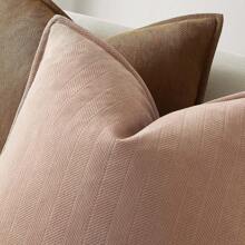1 件（不含枕芯）纯色雪尼尔人字纹提花加厚抱枕套，适合所有季节，沙发装饰垫，床靠背枕，咖啡厅，农舍软装饰 - 粉色 - 查看 4