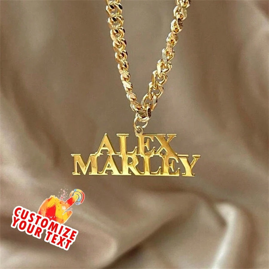 1pc Customized Name Necklace, Name Necklace, Customized Personalized Necklace, Unisex Necklace