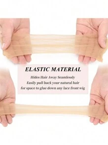 Wig Caps HD 1 Pack=2 Caps For Women HD Wig Cap For Lace Front Wig Bald Cap For Wigs Stocking Caps For Wigs - Apricot - View 3