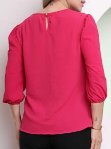 Women Blouses - Hot Pink - View 2