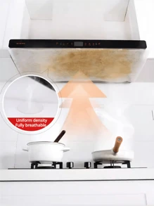 12pcs/Pack Kitchen Exhaust Fan Oil Absorbing Paper, High Temperature Oil Filter Net, Cooking Oil Proof Sticker, Filter Membrane Accessories - Multicolor - View 2