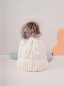 1pc Autumn/Winter Unisex Elastic Knit Beanie Hat, Fashionable Streetwear Hip Hop Braided Knit Cap, Warm Lined Y2K Cuffed Skullcap - Knitted Hat - View 24