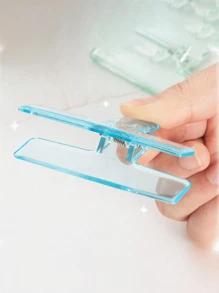 1pc Transparent Air-Sense Plastic Acrylic Clip Ins Style Student Stationery Jelly Clip File Account Clip Long Tail Clip Multi-Function Photo Clip / Creative Office Stationery Test Paper Clip Office Supplies Invoice Storage Clip School Supplies School Supplies For School Folder Back To School