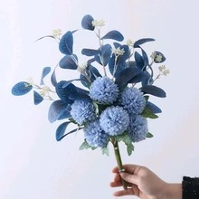 Ramo de flores artificiales para decoración, flores falsas para sala de estar, mesa de comedor, arreglo floral de lujo - Multicolor - Ver 10