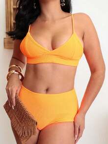 Ana Ruga Top And Hot Pants Set - trái cam - Xem 2
