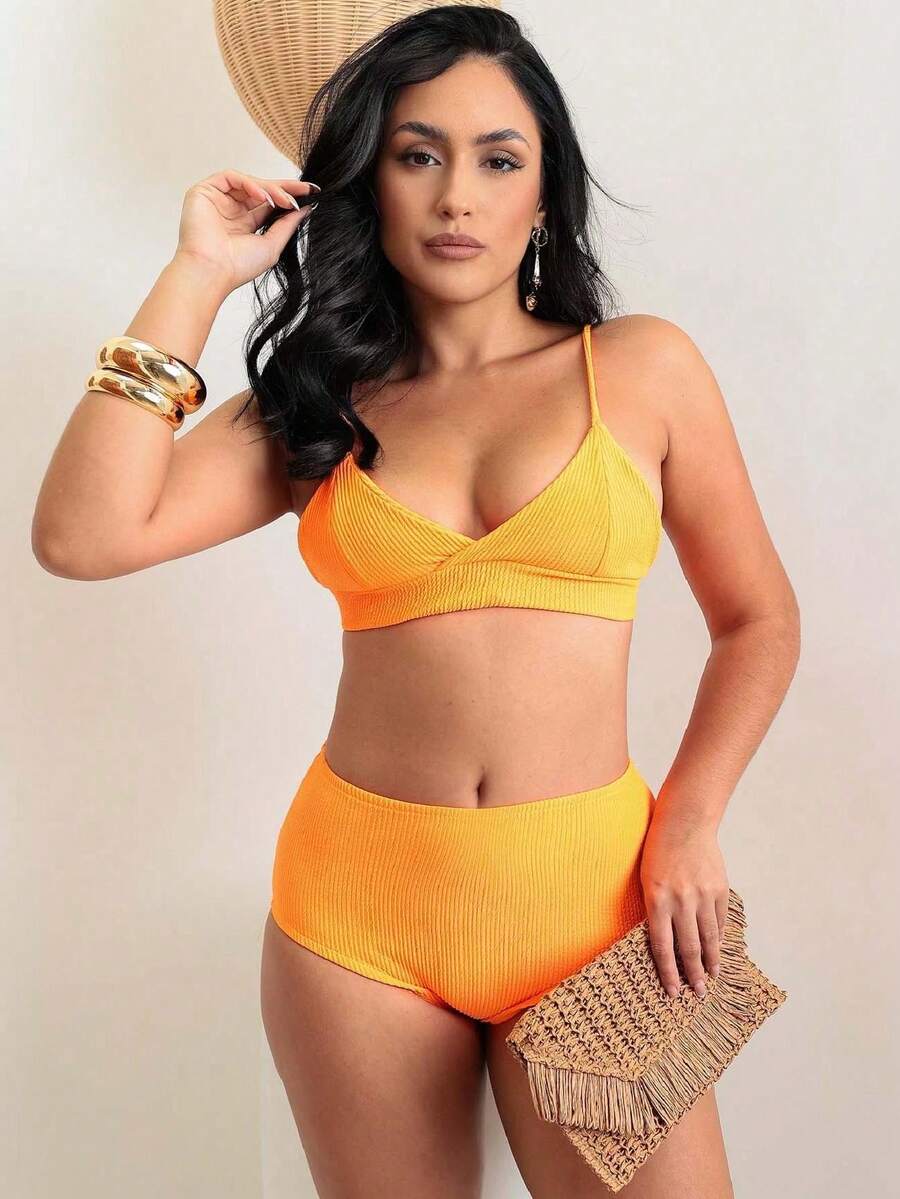 Ana Ruga Top And Hot Pants Set - trái cam - Xem 1