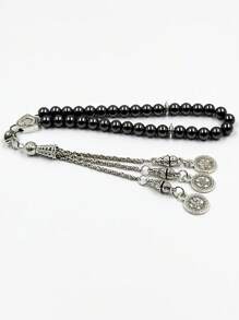 Tasbih Natural Hematite Beaded Bracelets 33prayer Beads Islamic Bracelet Ramadan Gift Pocket Misbaha Eid Accessory