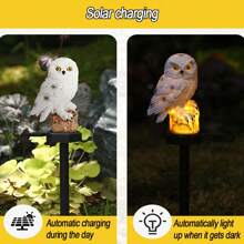 1 件高品质树脂太阳能鹰花园灯，节能，方便开/关，可拆卸灯具，非常适合花园、露台、草坪装饰、节日、万圣节、假日 - 彩色 - 查看 6