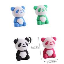 4 件装，可爱熊猫造型橡皮擦套装礼盒，课堂书写礼物熊猫造型，青少年文具奖品可爱动物，携带方便易擦除专用铅笔可擦除熊猫橡皮擦 - 彩色 - 查看 5