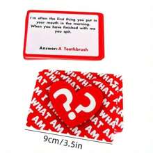 2-In-1 What Am I?" Couples Card Game, Perfect For Valentine's Day,45pcs/Set Card Games Party Board Games, Valentine's Day Couple Friends Interactive Small Games,Board Game Card Game, Interactive Game, Party Game, Holiday GameCreative Small Gift,Fun Board Game,Family Gathering Entertainment Card Games, Friend Gathering Card Board Games,Entertainment Party Board Game, Gaming Gift, Card Games - Multicolor - View 3