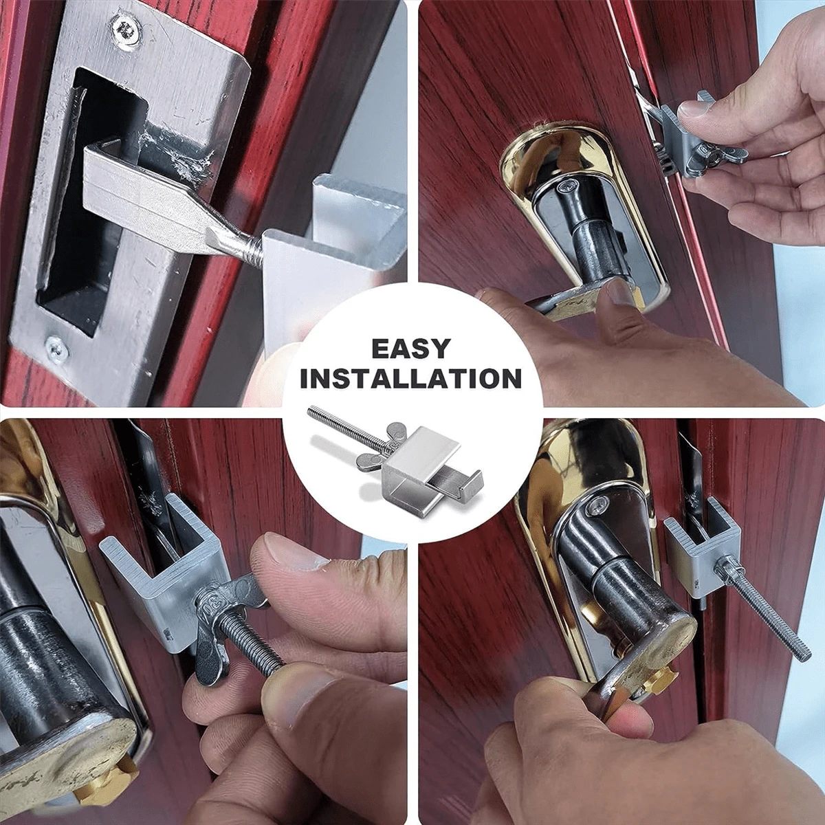 Ulepszony przenośny zamek do drzwi, wytrzymała metalowa szafka na drzwi ...