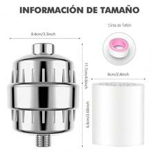 Filtro De Ducha Regadera Purificador Agua Universal 15 Etapa - Unitalla - Ver 9