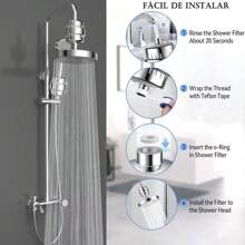 Filtro De Ducha Regadera Purificador Agua Universal 15 Etapa - Unitalla - Ver 6
