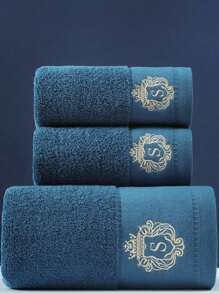 1 pieza Toalla bordada con corona, suave y absorbente - Adecuada para baño, gimnasio, hotel, uso diario. Excelente para regalos de Navidad, Halloween, Acción de Gracias, decoración del baño del hogar, decoración de otoño, de vuelta a la escuela para salón de belleza, baño del hogar