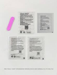 10 piezas de arte de uñas transparentes heladas y puras hechas a mano, de color rubor con diseño de lazo de cinta de corazón, suministros de uñas estilo INS - Multicolor - Ver 6