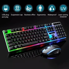 LED Gaming Keyboard Mouse Mechanical Wired USB For PC Laptop Pad PS4 Xbox One - Black - View 2