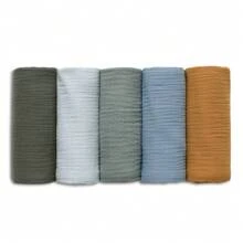 Muslin Swaddle Blankets, Neutral Burp Cloths Receiving Blanket Swaddling For Newborn Boys And Girls, 5 Pack Breathable And Skin-Friendly Swaddle Wrap For Infant Baby - Màu xanh lá cây đậm - Xem 1