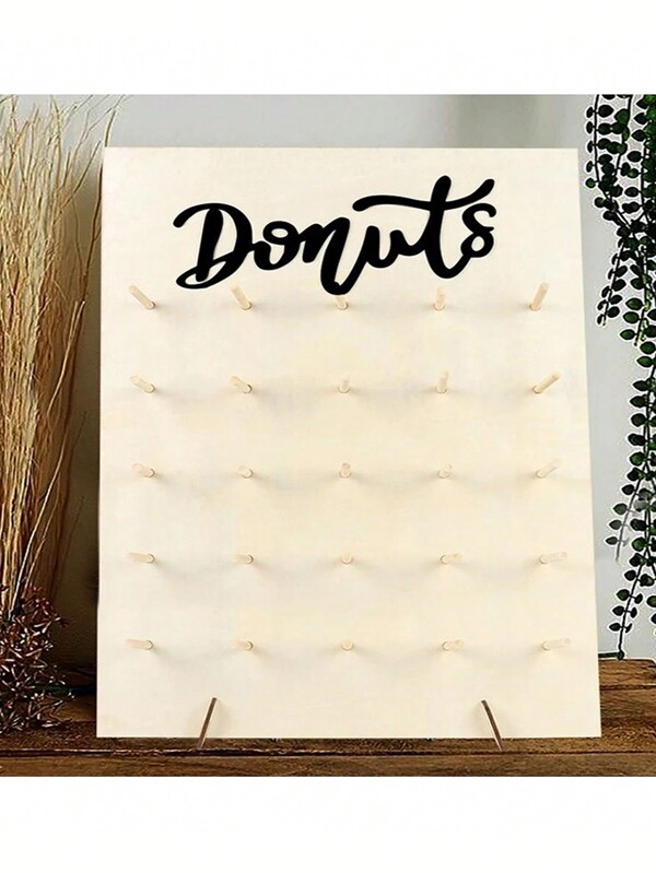 1pc 25-Hole DIY Wooden Donut Display Stand, Graduation, Birthday Party, Dining Table Decor, Wedding Cake Stand, Rustic Wedding Dessert Table, Anniversary Party Gift Summer Gifts Beach Back To School School Supplies Room Decor