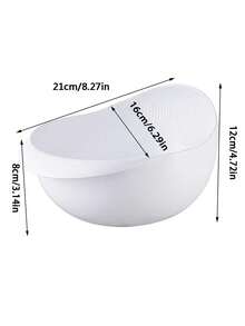 1入家用廚房帶濾網的米洗器,米飯清潔工具套裝,米飯沥水器和过滤器,水沥干的筐子 - 白色 - 查看 10